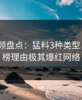 樱花视频盘点：猛料3种类型，大V上榜理由极其爆红网络